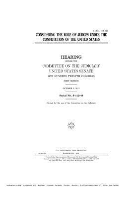 Read online Considering the Role of Judges Under the Constitution of the United States - U.S. Congress file in PDF