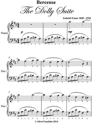 Read Berceuse Dolly Suite Faure Easiest Piano Sheet Music - Gabriel Faure file in ePub