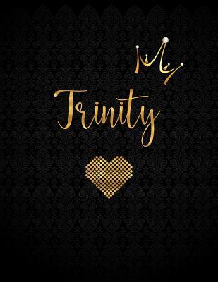 Download Trinity: Personalized Black XL Journal with Gold Lettering, Girl Names/Initials 8.5x11, Journal Notebook with 110 Inspirational Quotes, Journals to Write in for Women - NOT A BOOK file in PDF