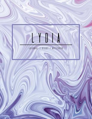 Download Lydia Journal Diary Notebook: Electric Violet Purple Personalized Gift with Name, Large 8.5 X 11 Minimalist Marble Cover - NOT A BOOK file in ePub