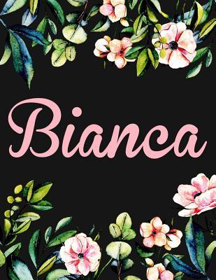 Read online Bianca: Personalised Bianca Notebook/Journal for Writing 100 Lined Pages (Black Floral Design) - NOT A BOOK | PDF